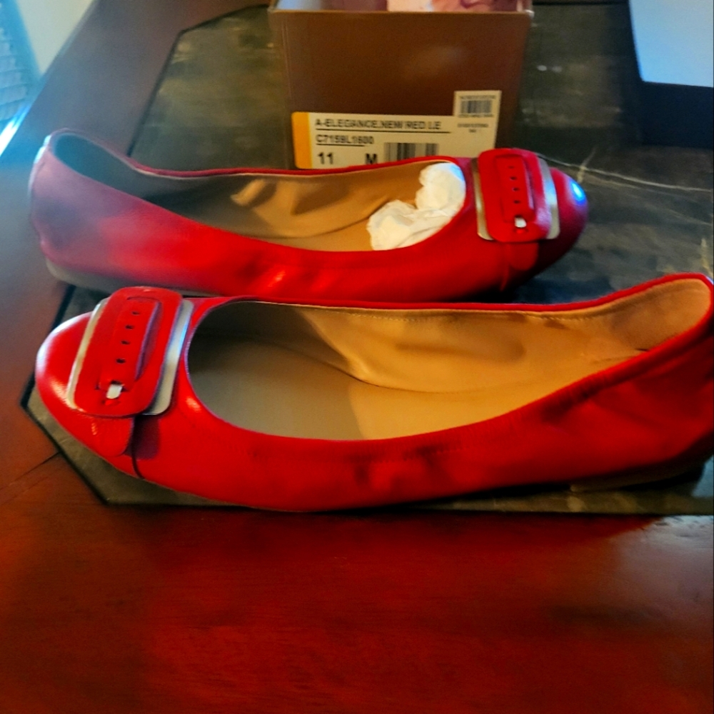 Cute Red  leather loafers
